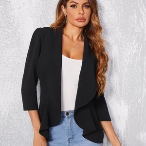 Cardigan-like blazer